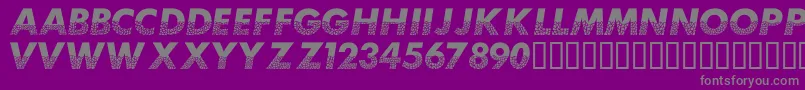 Mosaiccaps Font – Gray Fonts on Purple Background