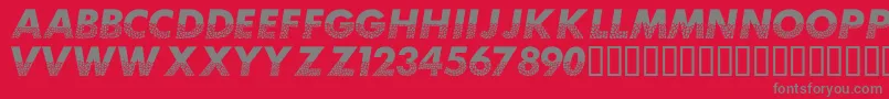 Mosaiccaps Font – Gray Fonts on Red Background