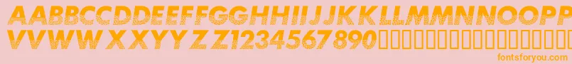 Mosaiccaps Font – Orange Fonts on Pink Background