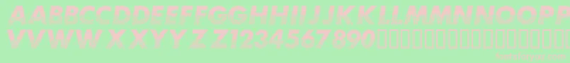 Mosaiccaps Font – Pink Fonts on Green Background