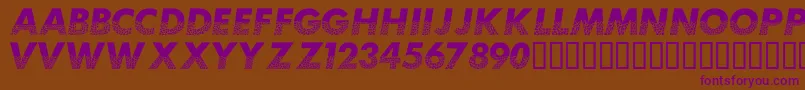 Mosaiccaps Font – Purple Fonts on Brown Background