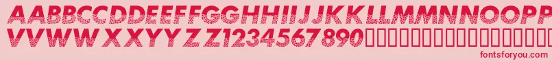 Mosaiccaps Font – Red Fonts on Pink Background
