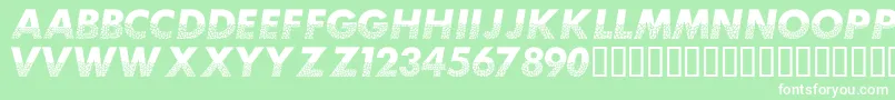 Mosaiccaps Font – White Fonts on Green Background