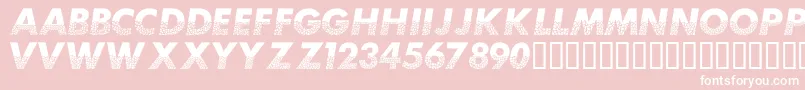 Mosaiccaps Font – White Fonts on Pink Background