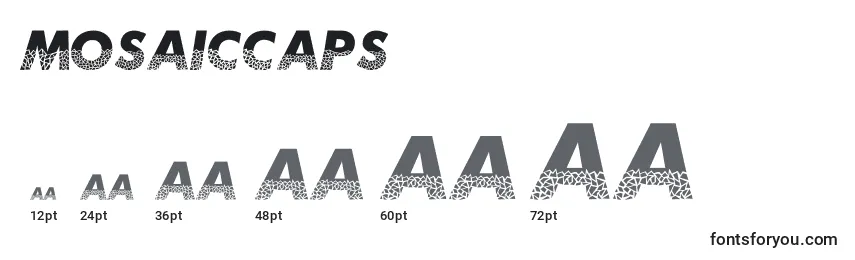Размеры шрифта Mosaiccaps