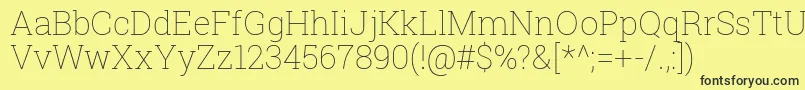 Robotoslab Thin Font – Black Fonts on Yellow Background