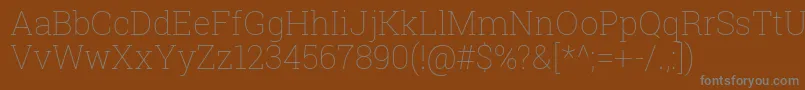 Шрифт Robotoslab Thin – серые шрифты на коричневом фоне