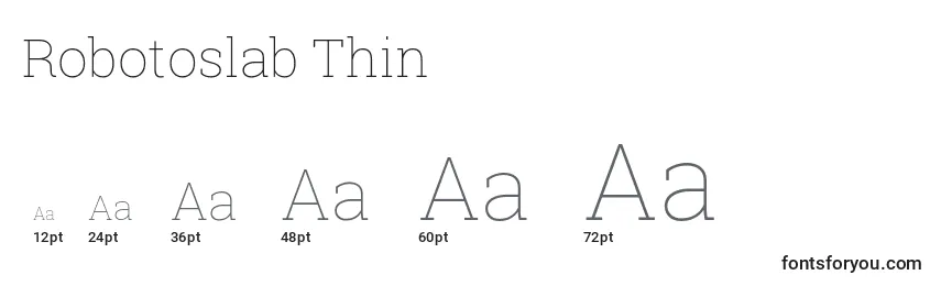 Robotoslab Thin Font Sizes