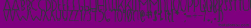 Czcionka DjbSugarShockMax – czarne czcionki na fioletowym tle
