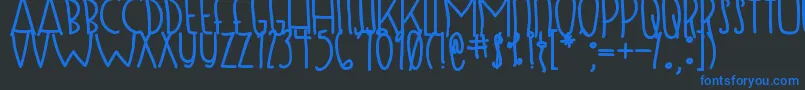 DjbSugarShockMax Font – Blue Fonts on Black Background