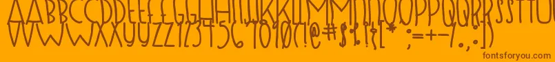 DjbSugarShockMax Font – Brown Fonts on Orange Background