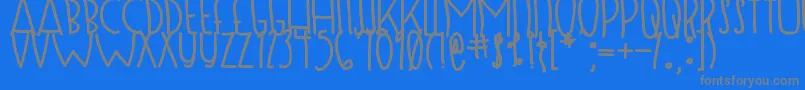 DjbSugarShockMax Font – Gray Fonts on Blue Background