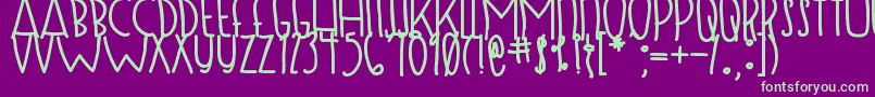 DjbSugarShockMax Font – Green Fonts on Purple Background