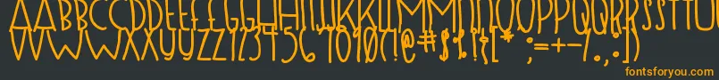 DjbSugarShockMax Font – Orange Fonts on Black Background