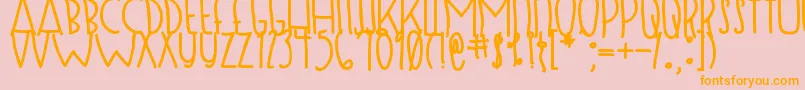 DjbSugarShockMax Font – Orange Fonts on Pink Background