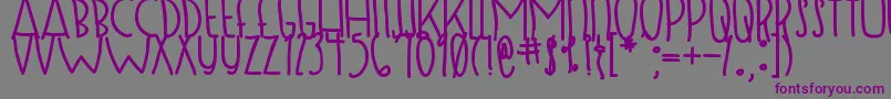 DjbSugarShockMax Font – Purple Fonts on Gray Background