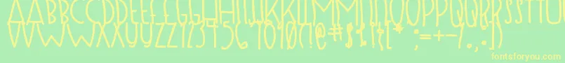 DjbSugarShockMax Font – Yellow Fonts on Green Background