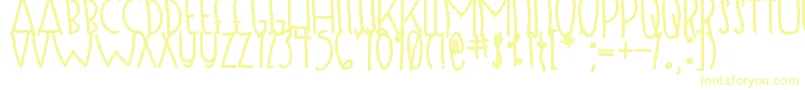 DjbSugarShockMax Font – Yellow Fonts on White Background