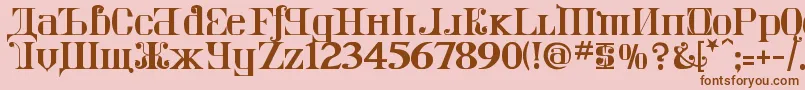 KremlinImperial Font – Brown Fonts on Pink Background