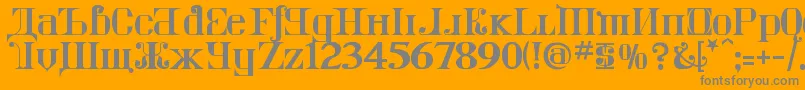 KremlinImperial Font – Gray Fonts on Orange Background