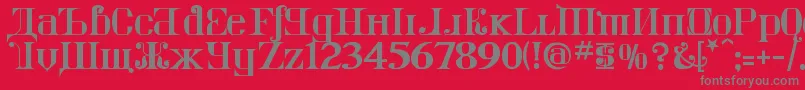KremlinImperial-Schriftart – Graue Schriften auf rotem Hintergrund
