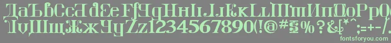 KremlinImperial Font – Green Fonts on Gray Background