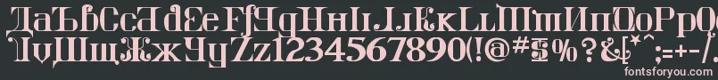KremlinImperial Font – Pink Fonts on Black Background