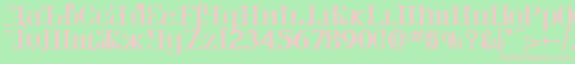 フォントKremlinImperial – 緑の背景にピンクのフォント