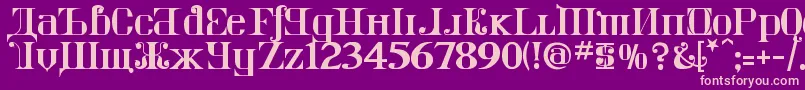 KremlinImperial Font – Pink Fonts on Purple Background
