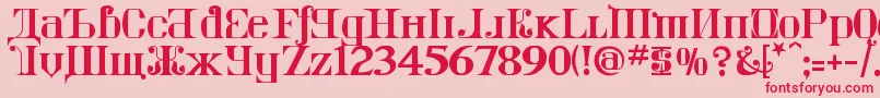 KremlinImperial Font – Red Fonts on Pink Background