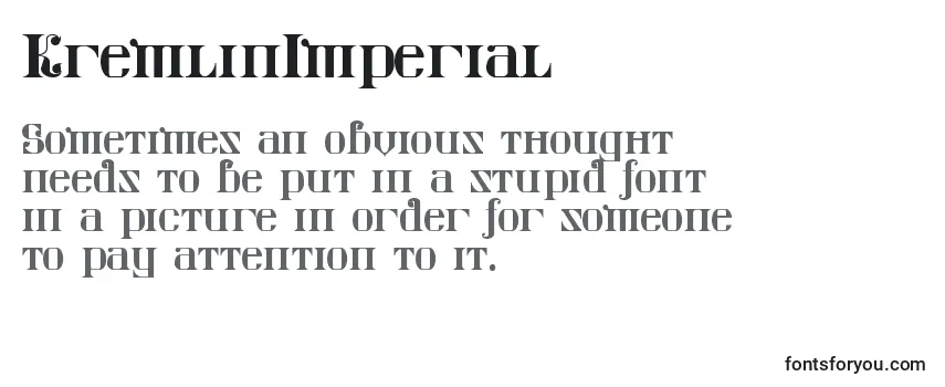 Обзор шрифта KremlinImperial