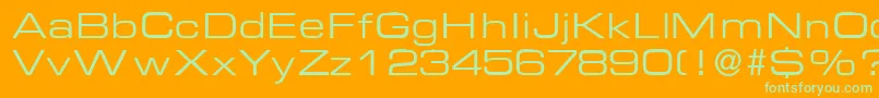 EurasiaexRegular Font – Green Fonts on Orange Background