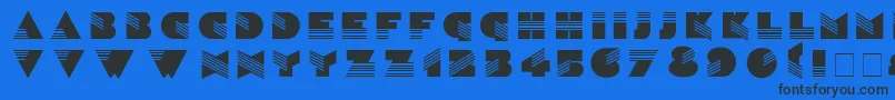 SinaloaNormal Font – Black Fonts on Blue Background