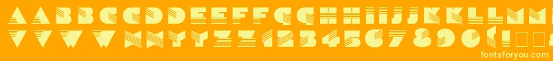 SinaloaNormal Font – Yellow Fonts on Orange Background