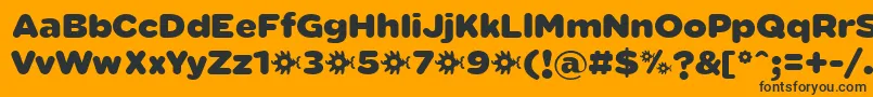 SabandijaFontFfp Font – Black Fonts on Orange Background