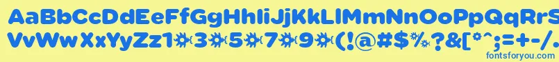 SabandijaFontFfp Font – Blue Fonts on Yellow Background