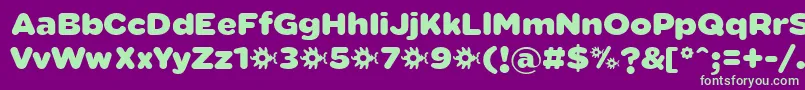 SabandijaFontFfp Font – Green Fonts on Purple Background