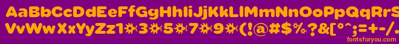 SabandijaFontFfp Font – Orange Fonts on Purple Background