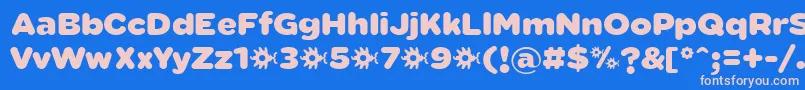 SabandijaFontFfp Font – Pink Fonts on Blue Background