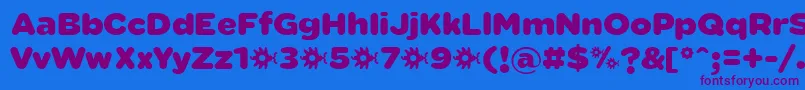 SabandijaFontFfp Font – Purple Fonts on Blue Background