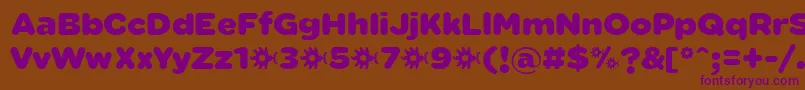 SabandijaFontFfp Font – Purple Fonts on Brown Background