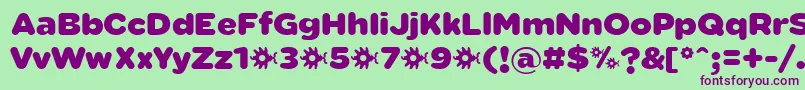 SabandijaFontFfp Font – Purple Fonts on Green Background