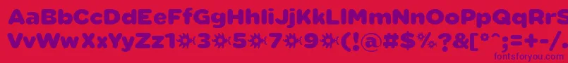 SabandijaFontFfp Font – Purple Fonts on Red Background