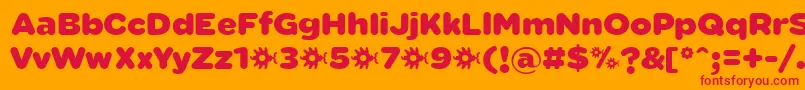 SabandijaFontFfp Font – Red Fonts on Orange Background