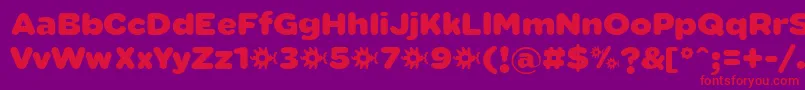 SabandijaFontFfp Font – Red Fonts on Purple Background