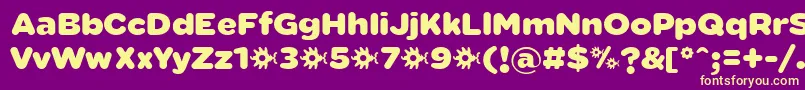 SabandijaFontFfp Font – Yellow Fonts on Purple Background