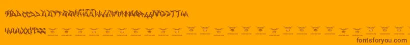 Gasmaskwarriors Font – Brown Fonts on Orange Background