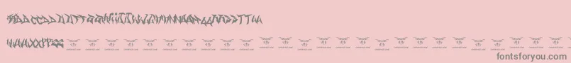 Gasmaskwarriors Font – Gray Fonts on Pink Background