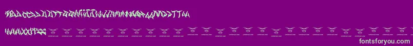 Gasmaskwarriors Font – Green Fonts on Purple Background