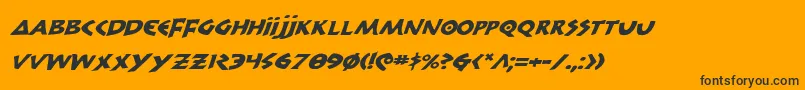 300TrojansExpandedItalic Font – Black Fonts on Orange Background